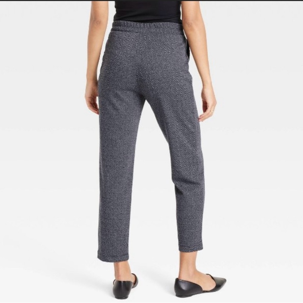 High-Rise Knit Pants Gray Sz Sm - Picture 10 of 16
